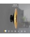 ORION * APLIQUE LED 24W 3000K NEGRO / PAN DE ORO